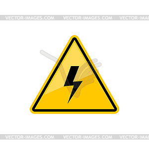 Danger. Keep out sign electric hazard and lighting - vector image