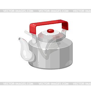 Metal vintage teapot or tea kettle icon - vector EPS clipart