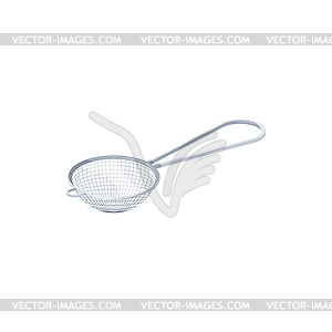 Brewing or infusing basket tea strainer - vector image