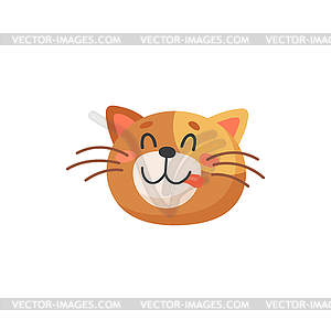 orange cat head clipart