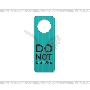 Do not disturb doorknob hanger warning - vector image