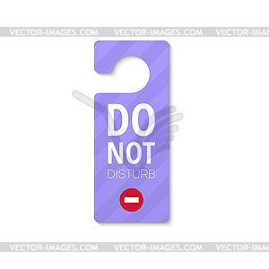 Office room door handle do not disturb sign - vector EPS clipart