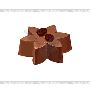 Choco sweets chocolate candy with topping - vector clipart