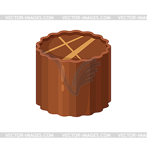 Chocolate candy with praline and ganache filling - vector EPS clipart