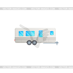 Travel trailer or camper truck van, RV motorhome - vector clipart