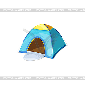 Contemporary house on nature picnic tent - vector clipart