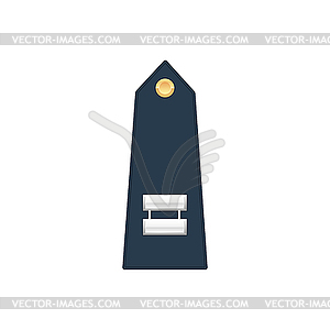 Captain naval officer military rank insignia sign - vector image