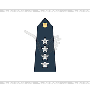 Lieutenant general rank insignia stripe - vector clipart