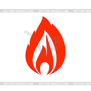 Blazing fire flame burning lit ignition - vector clipart