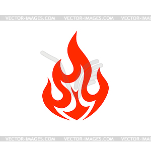 Ignition emblem, burning flammable fire - vector image