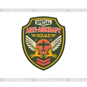 Artillery squad anti aircraft tank tracks, target - vector clipart