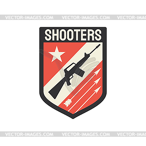 Shooters special snipers squad military chevron - vector image