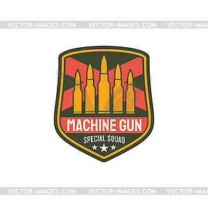 Military chevron, special squid of machine guns - vector clipart