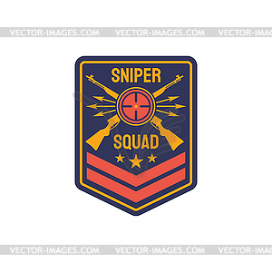 US military chevron, special sniper squad icon - vector clipart