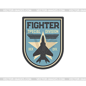 Fighter plane army chevron insignia aviation squad - vector clip art