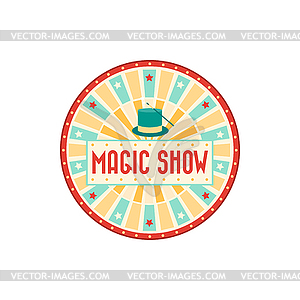 Welcome to big top circus magic show advert banner - vector clipart