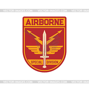 Military chevron airborne special division squad - royalty-free vector clipart