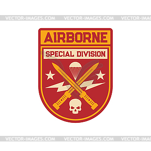 Special division airborne military chevron squad - vector image