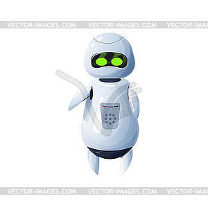 Робот с искусственным интеллектом с глазами, андроид - цветной векторный клипарт