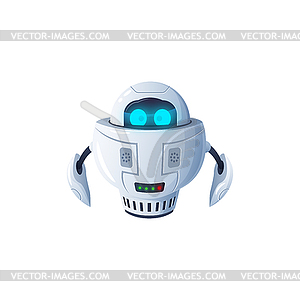 Robot android with hands and interface on head - vector clipart