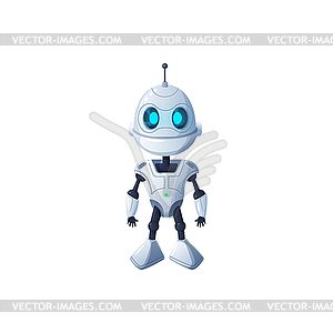 Robot android smart mechanical character scifi bot - vector clipart