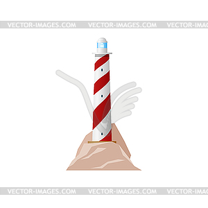 Beacon tower lighthouse marine building - vector clipart / vector image