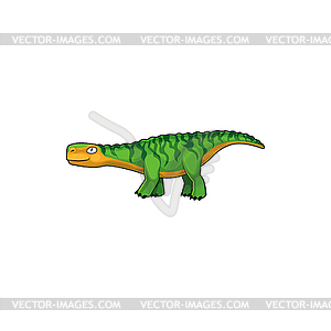 Dinosaur childish brontosaurus green dino - vector clipart