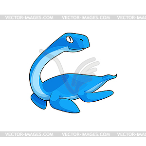 Blue rythrosuchus ancient dinocrocodile - vector image