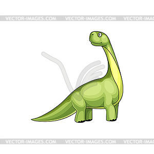 Green dinosaur childish brontosaurus dino - vector clipart