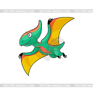 Pterodactylus cartoon flying dinosaur - vector clip art