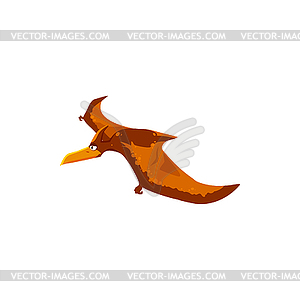 Pterodactyl or pteranodon. Flying prehistoric reptile vector illustration.  Stock Vector