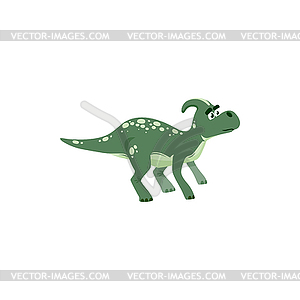 Динозавр паразауролоф вымершее животное - клипарт в векторном виде