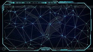 Futuristic UI HUD big data network screen monitor - vector clip art