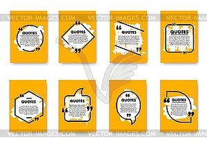 Retro posters with quote bubble and box message - vector image