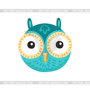 Маска для лица совы или совы из мультяшныйа "Хищная птица" - векторизованное изображение