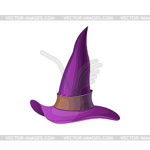 Halloween headdress witch hat with ribbon - vector image