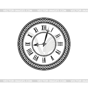 Retro clock dial hour and minute pointers - vector clip art