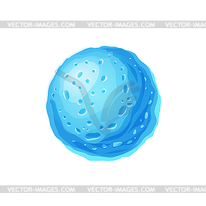Alien planet with forever winter cold, space world - color vector clipart