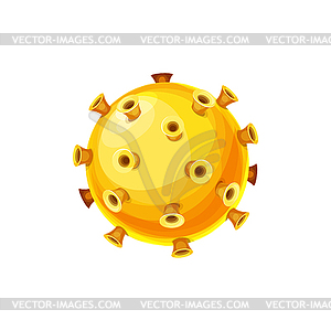 Cartoon planet with thorns fantasy alien world - vector clipart