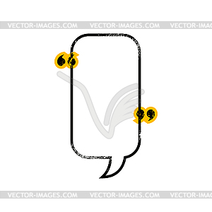 Rectangle shape quote speech bubble frame - vector image