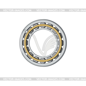 Rotating bearing mechanism with rolling elements - color vector clipart