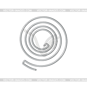 Round metal spring suspension automation component - vector clipart