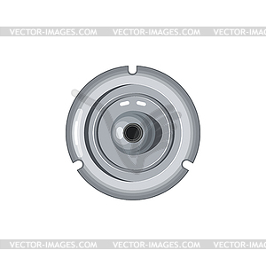 Round plate clutch disk vehicle spare part isolate - vector clip art