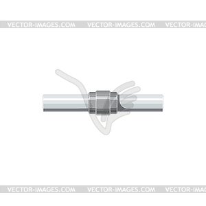 Клапан или соединительные трубы, деталь компонента автоматизации - иллюстрация в векторном формате