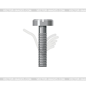 Big long metal bolt automation component - vector clipart