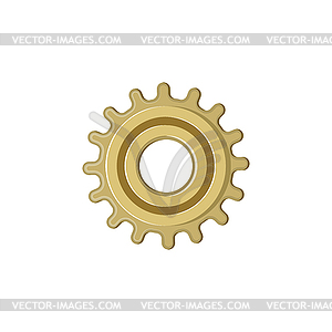 Rotating cogwheel gold gear automation mechanism - vector clip art