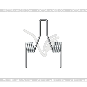 Double torsion spring automation component icon - vector clipart