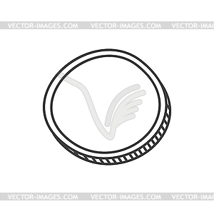 Round frame boarder of circle shape, doodle style - vector clipart