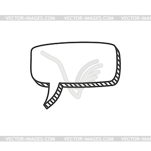 Abstract memo dialog message doodle, speech bubble - vector image