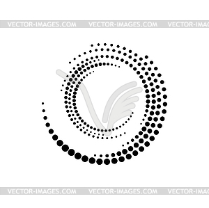 Комический круг, пунктирная рамка полутонового круга - векторное изображение EPS